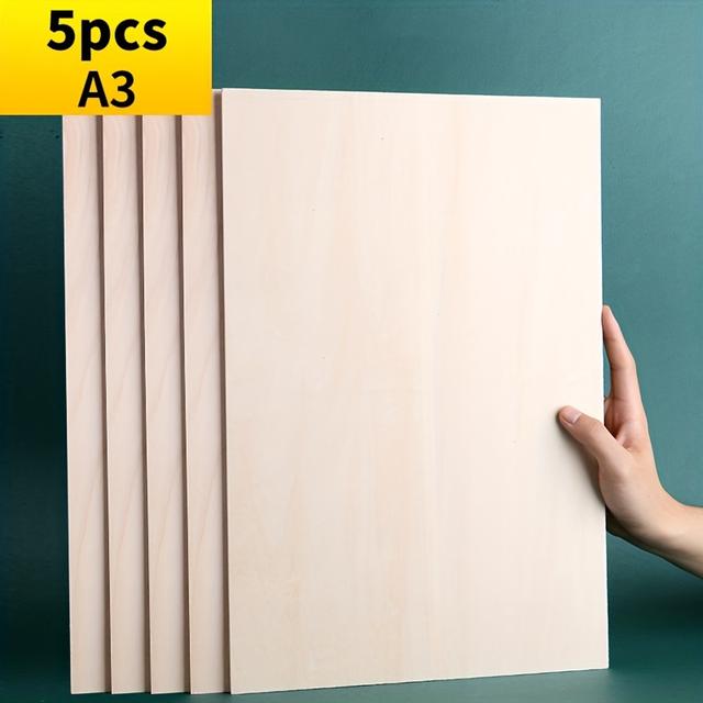 TEMU Marie's 5-pack Boards - Engraved Carving And Printing Materials In A3/a4/a5, High-quality Printmaking For Art Supplies Set - Wooden For Artists, Professionals, Permanent Prints &
