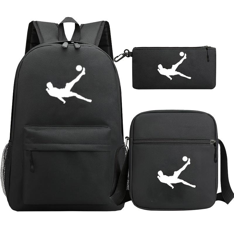 TEMU 3pcs New Print Student Backpack, Boys And Girls Casual Backpack, Student Lightweight Messenger Bag Pen Bag