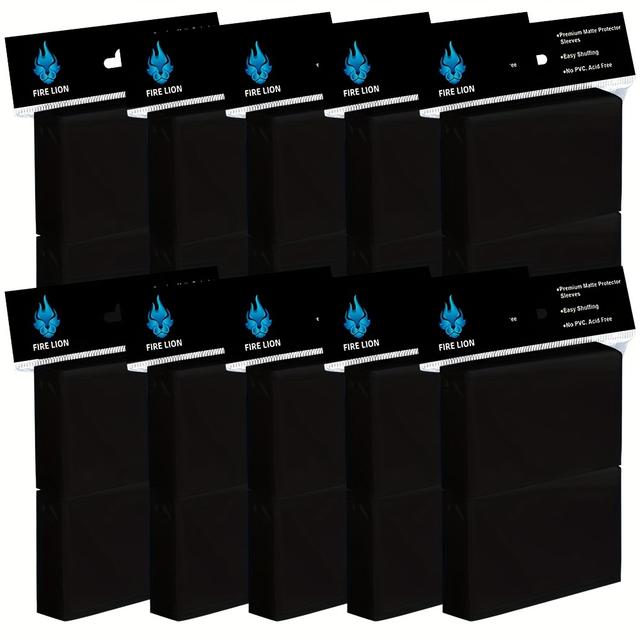 TEMU Black Mtg Card Sleeves 500pcs, Standard Card Sleeves Sturdy Matte Back Finish, Photocard Sleeves 66x91mm, Protect All Your Trading Cards Collectible Cards By, Baseball Cards, Tcg