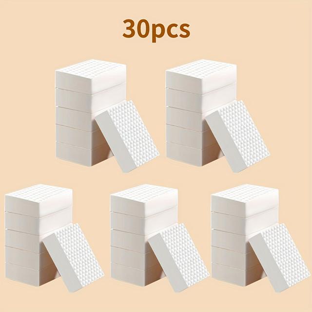 TEMU High-density Eraser, Melamine Material, Cleaning Pad For Kitchen, Bathroom, Living Room, Bedroom - Durable Dual-sided Thick Sponge For Stain Removal, Kitchen Cleaning Sponge