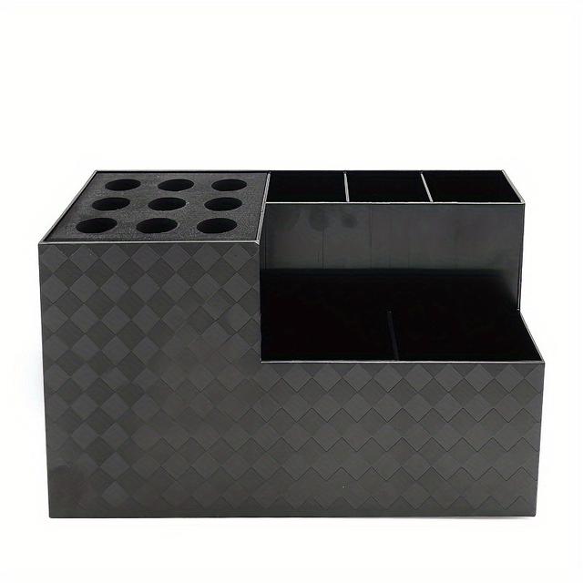 TEMU Professional Hairdressing Tool Organizer - Non-slip Sponge Holder With 6 Compartments, Durable Plastic Beauty Accessory Case, Hair Styling Tools