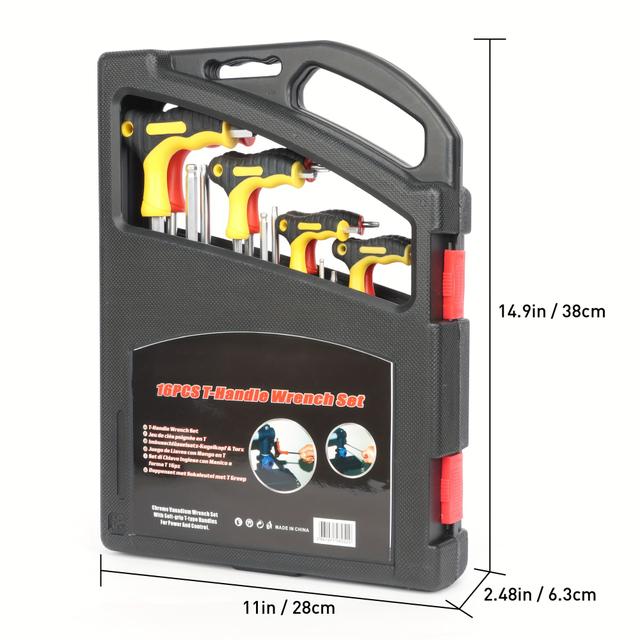 TEMU 메트릭 T-핸들 앨런 렌치 세트
