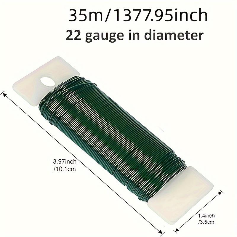 TEMU 1pc Of Green Floral Wire, Christmas Wire Wreath Wire 35m, Flexible Paddle Wire Flower Shop Wire Suitable For Crafts, Christmas Wreaths, Flower Wreaths, And Flower Arrangements