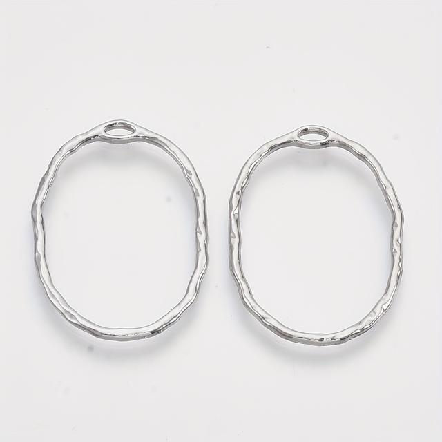 TEMU 10 Assorted Shaped Alloy Open-back Frame Pendants For Resin Pressed Flower Craft Additions