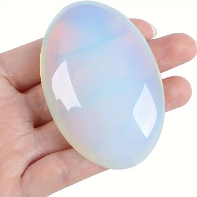 TEMU 1/2pcs Natural Opal Crystal Gemstone, Crystal Decoration, Polished Stone, Palm Stone, Room Decoration Gift
