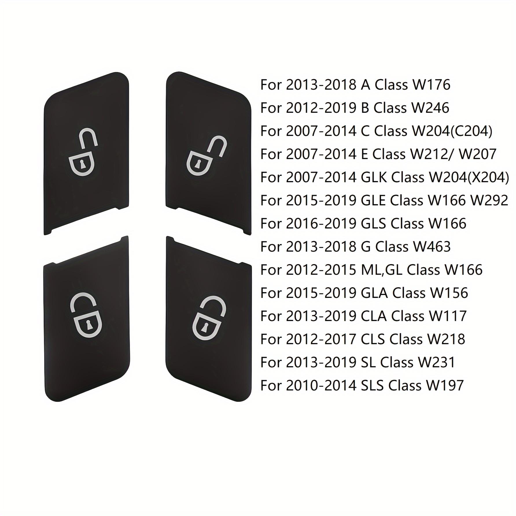 TEMU 4pcs/set Car Door Unlock Buttons Decoration Cover Sticker Trim For E Cls Ml Gl W204 W212 W246 W166