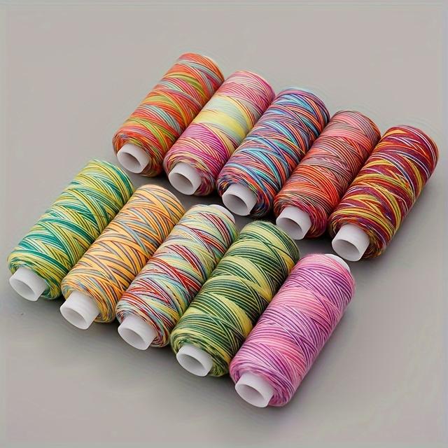 TEMU 40/2s Hand Sewing Thread, 300 Yards Sewing Machine Thread, Household Multifunctional Sewing Thread Set With 10 Colors