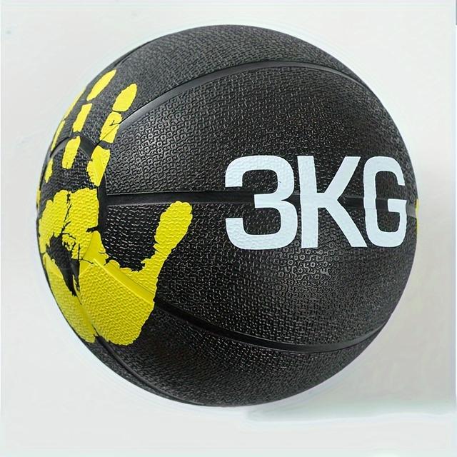 TEMU Vielseitiger Gewichteter Fitnessball für & Balance - Strapazierfähiges Gummi, Ideal für Rehabilitation & Training, Erhältlich in Rot/Blau/Gelb