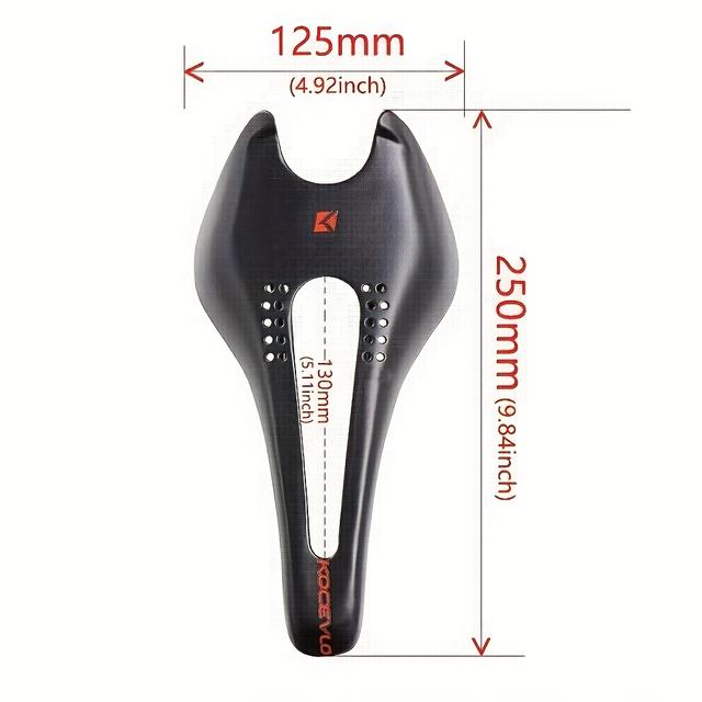 TEMU 75g Selle de vélo en fibre de , coussin de vélo de route, siège léger, respirant et confortable