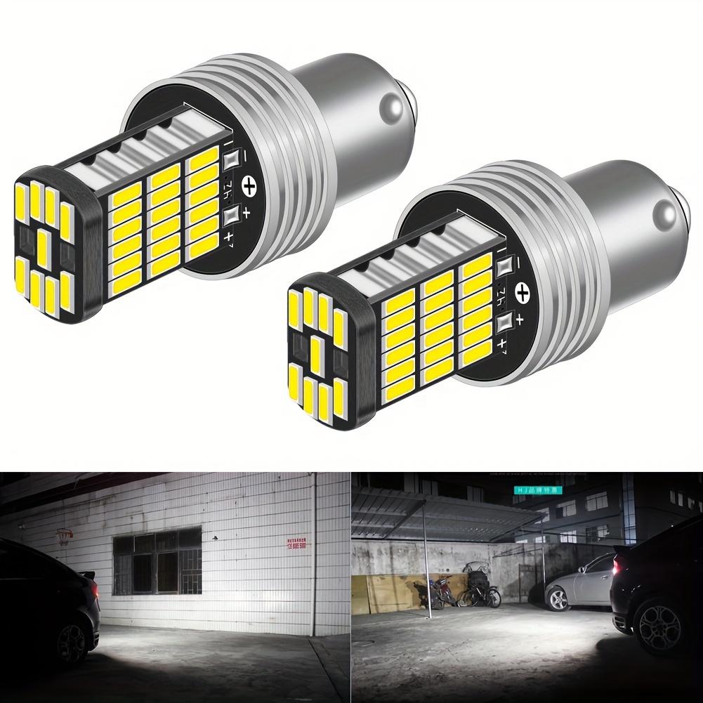 TEMU 2pcs 1156 Ba15s P21w Led Car Lights Reversing Back Up Lamps Daytime Running Lights 6000k White 1200lm Led, Without Battery