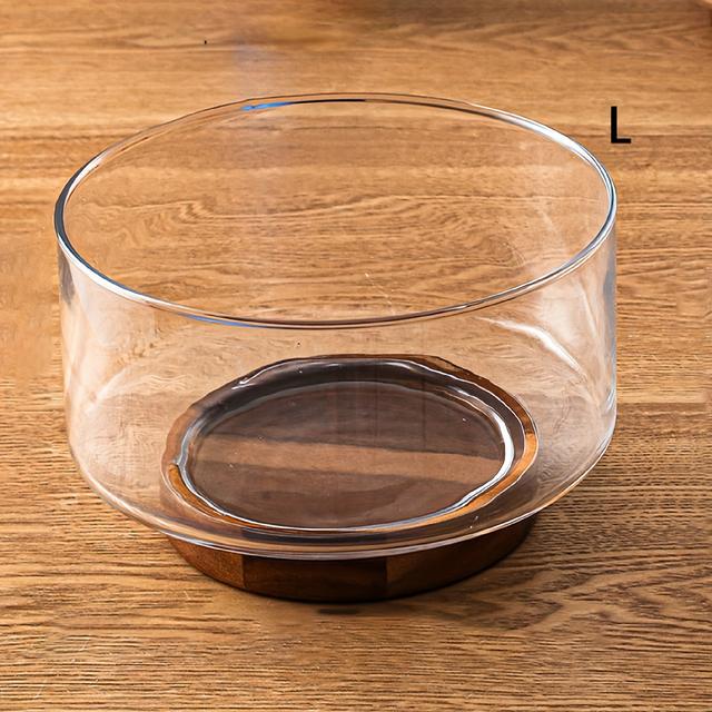 TEMU 1pc Clear Glass Bowl, Tableware, Nordic Style Glass Bowl, Fruit Yogurt Baking Salad Dessert Bowl, For Home Kitchen Restaurant, Dinnerware Accessories