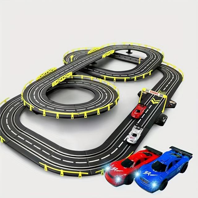 TEMU Two-people Racing Toy Set Racing Track Toy, Assembly Toy, Christmas Halloween Thanksgiving Day Gift