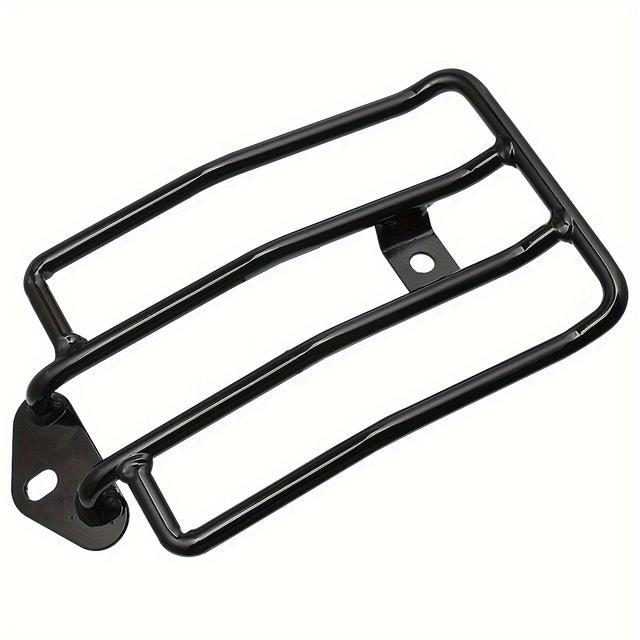 TEMU Motorcycle Black Solo Seat Fender Luggage Rack For Sportsters 2004-2023