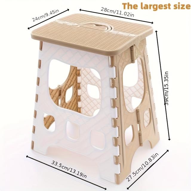 TEMU Tabouret Pliable Portable pour Maison, Tabouret en Plastique Simple Adulte Idéal pour la Pêche, le Camping, les Randonnées, les -, l'Équitation, les Réunions Familiales et les Cérémonies