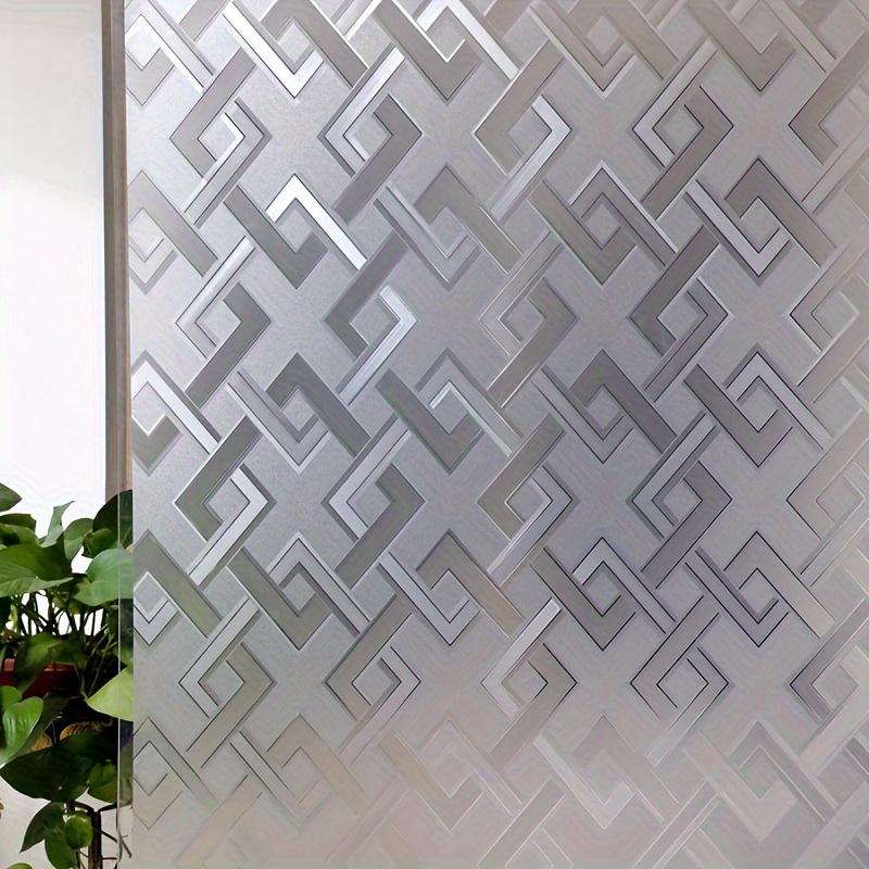 TEMU 3d Adhesive-free Glass Film With Diamond Pattern For Glass Doors In Bathrooms, Living Rooms, And Offices.