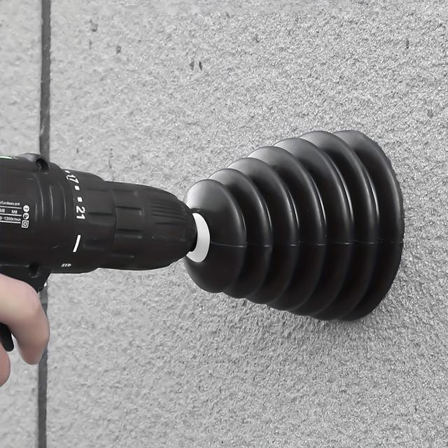 TEMU 1pc Electric Drill Dust Cover Black, Electric Hammer Dust Cover, Dust Cover, , Impact Drilling Tool Accessories, Integrated Ceiling Punch Dust Cover