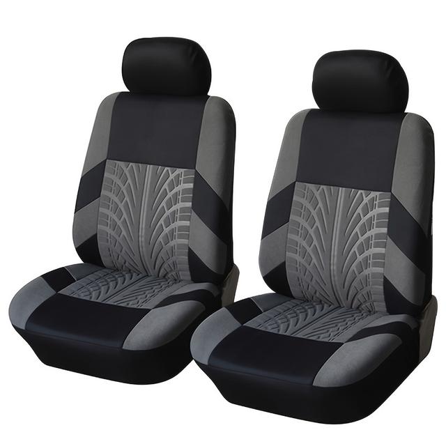 TEMU Front Pair Car Seat Covers, Breathable Polyester Split Automotive Front Seat Cushion Covers, Vehicle Seat Protectors Universal For Cars, Trucks Christmas Gift