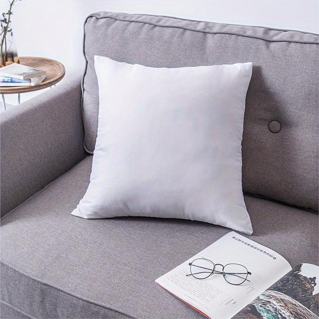 TEMU Single High-quality White Rebound Pillow For Sofa, Car Seat And Home Interior Decoration, 30x30/35x35/40x40/45x45/50x50/55x55/60x60cm