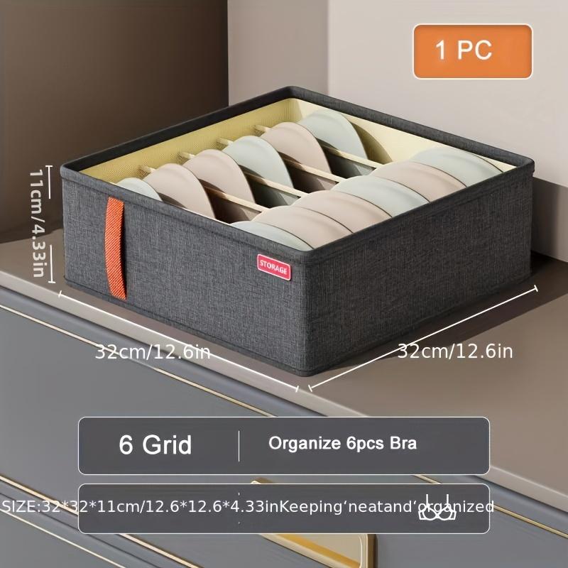 TEMU Storage Box For Underwear With Grids, Organizer For Household Wardrobes, Divider For Pants And Socks, And Packing Cube