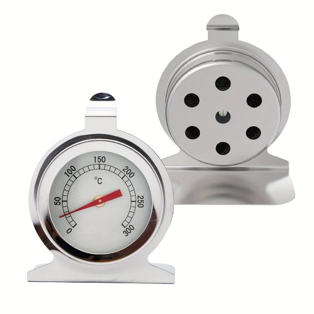 TEMU 1pc, Oven Thermometer 0-300°c, Oven Grill Instant Read Stainless Steel For Kitchen, Cooking, Baking