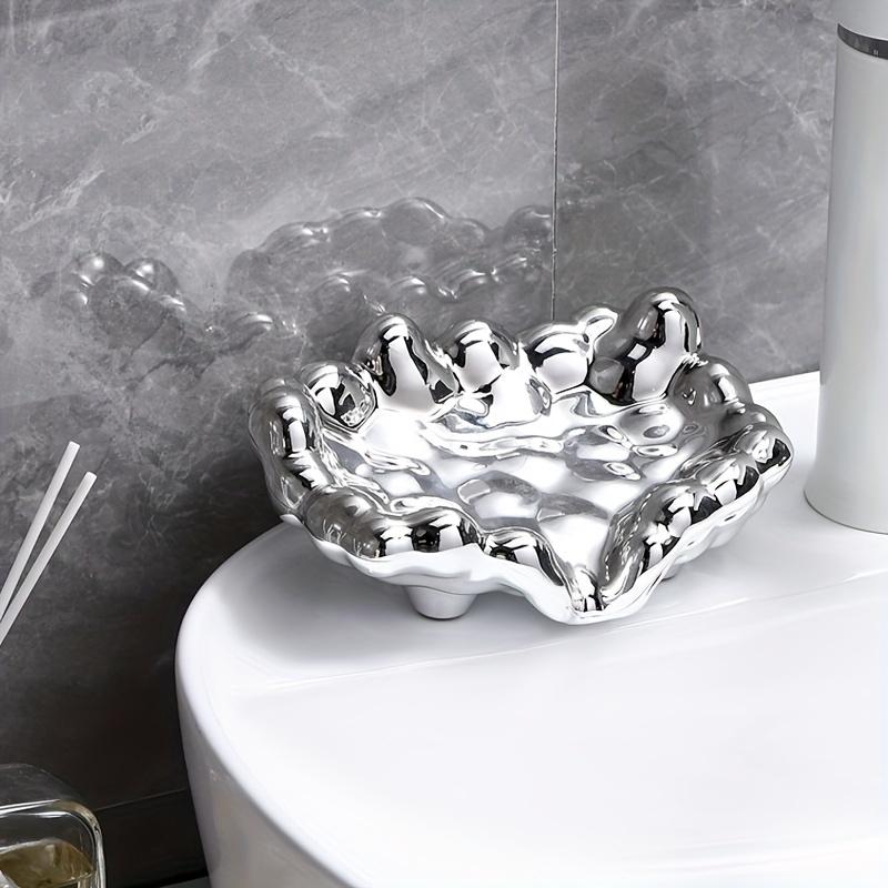 TEMU Electroplated Soap Box Cloud Fragrant Soap Box Soap Storage Box For Non Perforated Drainage Bathroom Non Slip Soap Holder And Soap Holder