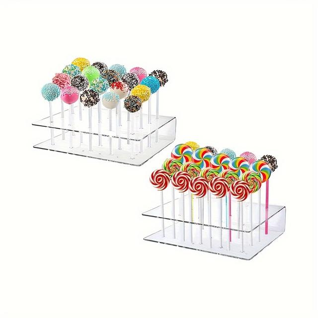 TEMU Support pour sucettes, présentoir à 20 trous, lot de 2, idéal pour les magasins