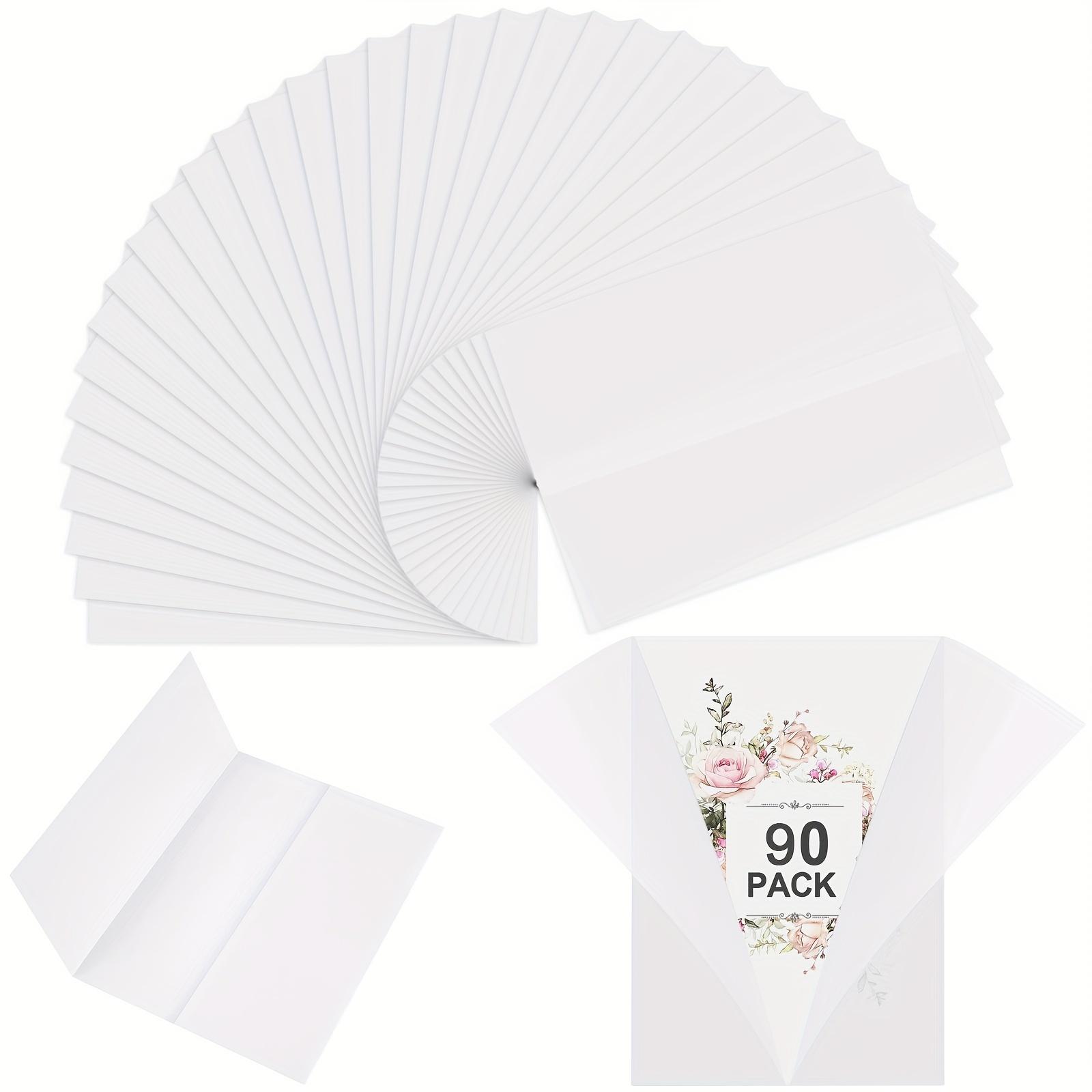 TEMU 30/90 Pack Vellum Jackets For 5x7 Invitations, Translucent Vellum Paper For Invitations, Vellum Jackets For Envelope Liners, Invitation Paper For Wedding Birthday Baby Shower