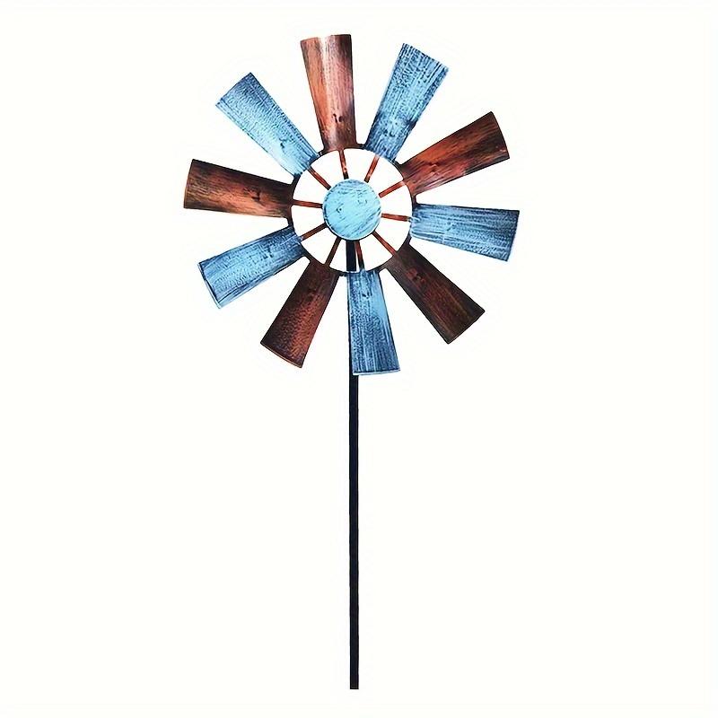 TEMU Xlswain Wind Spinner With Metal Stake - Kinetic Sculpture For Outdoor Garden, Lawn & Yard Art Decor