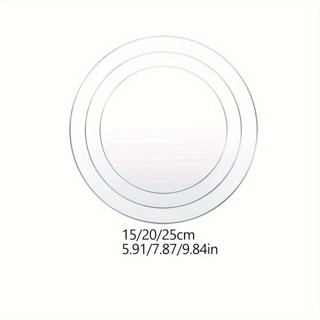 TEMU Juego de 3 tableros acrílicos para tartas | Láminas de transparente de 4/6/8/10 pulgadas para decorar tartas, ideal para Navidad y Halloween