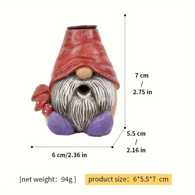 TEMU Red Hat - Resin Elf Statue For Home Decor, & Spa