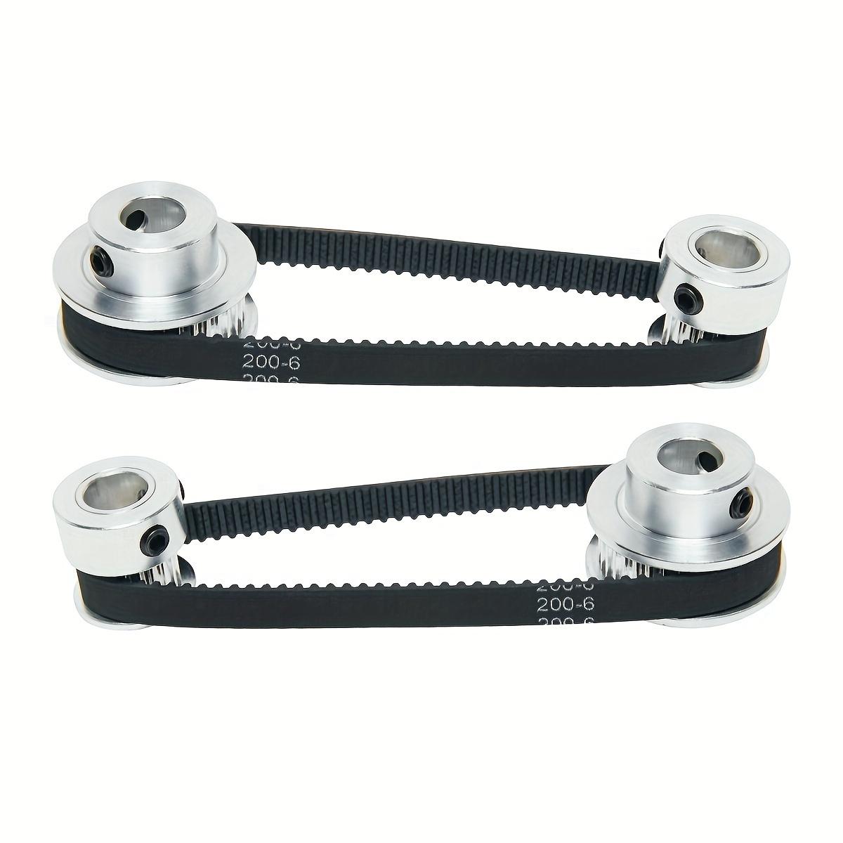 TEMU Shceec 2pcs Set: High-performance Aluminum Timing Pulleys With 20 & 36 Teeth, 8mm - Includes 200mm Length, 6mm Width Belt