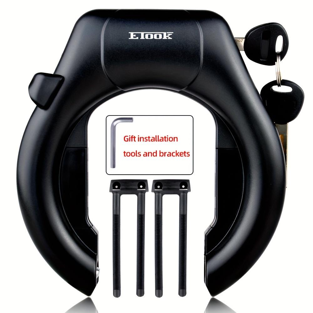 TEMU Candado para Bicicleta ETOOK - Candado de Garra de , Candado de , para Bicicleta de Montaña y Carretera, Antirrobo, de Aleación Fuerte, Candado en Forma de U