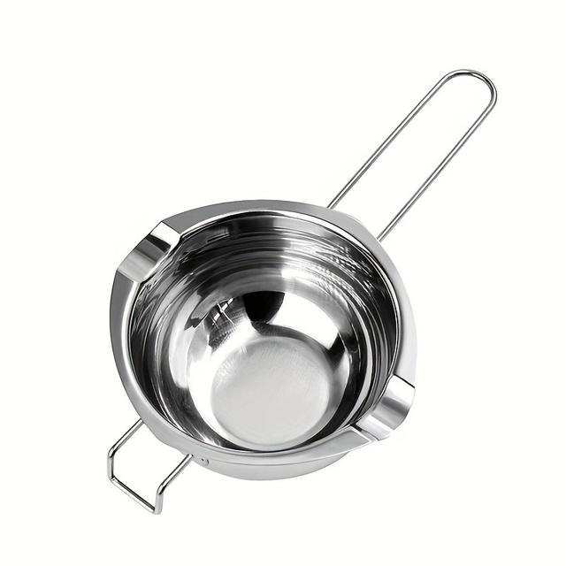 TEMU 1pc Stainless Steel Chocolate , Butter And Cheese Melting Bowl, Dual Nozzle Heat-resistant Handle, Double Pot Stainless Steel Pot For , Candy, And Candles, Heated By Water And Baked By Wax Pot