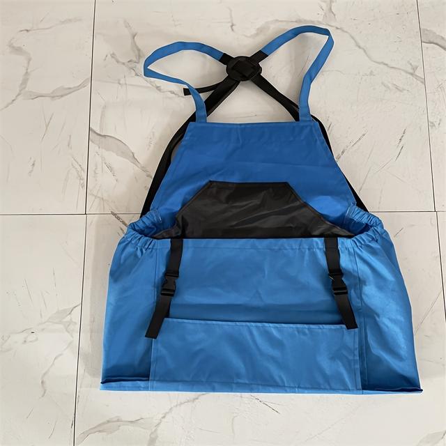 TEMU Tuin Oogst Schort met Zakken, een Veelzijdig Schort in Rugzakstijl voor het Verzamelen van Fruit en Groenten.