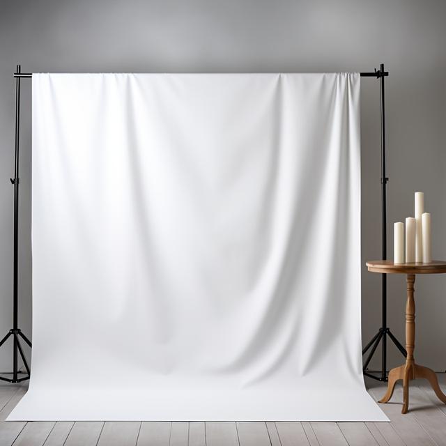 TEMU Photography Backdrop - 120gsm, White/black/green, 80x118in - Perfect For Weddings, Banquets & Studio , Wrinkle-resistant & Easy To Clean