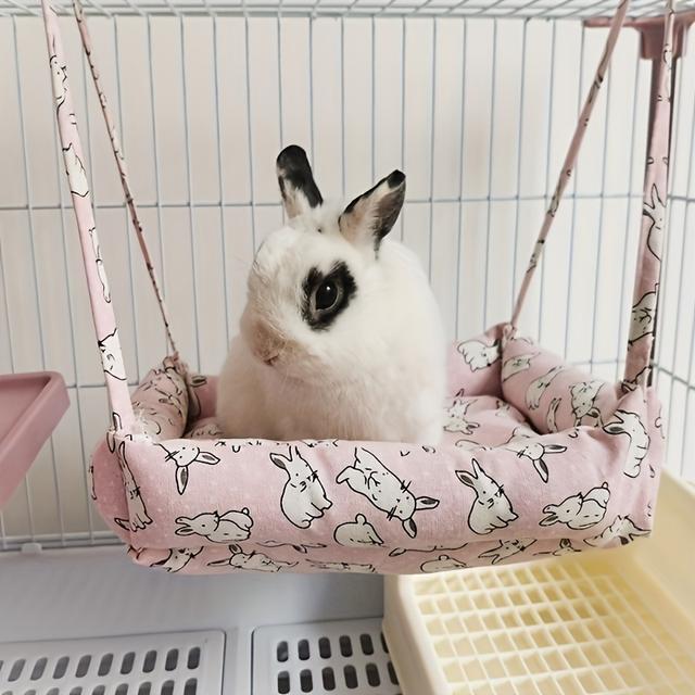 TEMU Small Pet Hanging Bed, Hamster And Rabbit Warm Canvas Nest, Thickened Small Pet Hanging Bed