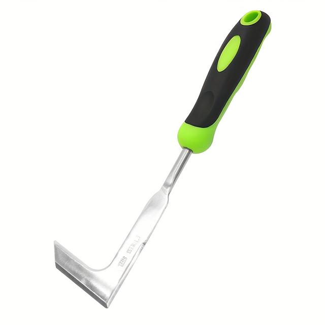 TEMU L-shaped Manual Weeder Tool - Durable Metal, Garden & Lawn Care, Ideal For , &