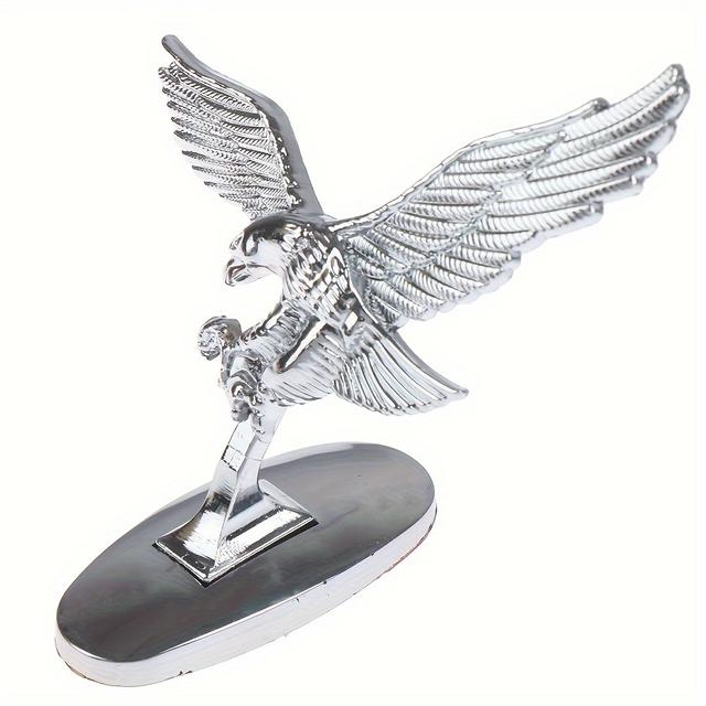 TEMU 1pc Car Front Cover Chrome Engine Hood Decoration Badge 3d Badge Car Eagle