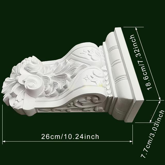 TEMU Head Column Gypsum Beam Support Mouth Carved Plaster Roman Column Head Arch Door Arc Mouth Door Hole Decorative Flower Decorations