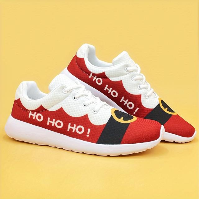 TEMU Weihnachtsschuhe in größeren Größen mit "" für Herren, perfekt für lässige Outdoor-Aktivitäten, leichte und atmungsaktive Sneaker