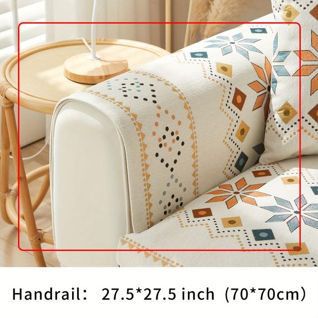 TEMU 1pc Chenille Sofa Slipcover, Non-slip Sofa Cover, Couch Cover Universal Furniture Protector For Bedroom Office Living Room Home Decor