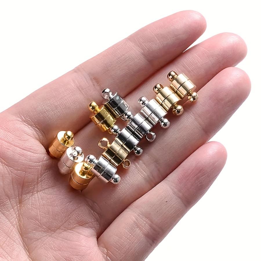 TEMU 10pairs 12x6mm/0.47x0.24inch Mixed Loading Magnetic Clasps Cylinder End Magnet Claps For Connector Rope Chain Jewelry Bracelet Necklace