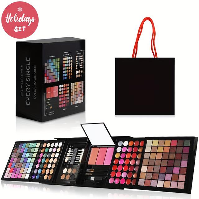 TEMU Professional Makeup Set With Full 177 Colors Including Eyeshadow Palette Blush Lip Gloss Concealer, All In 1 Makeup Kit For Women Full Kit With Mirror And Applicators