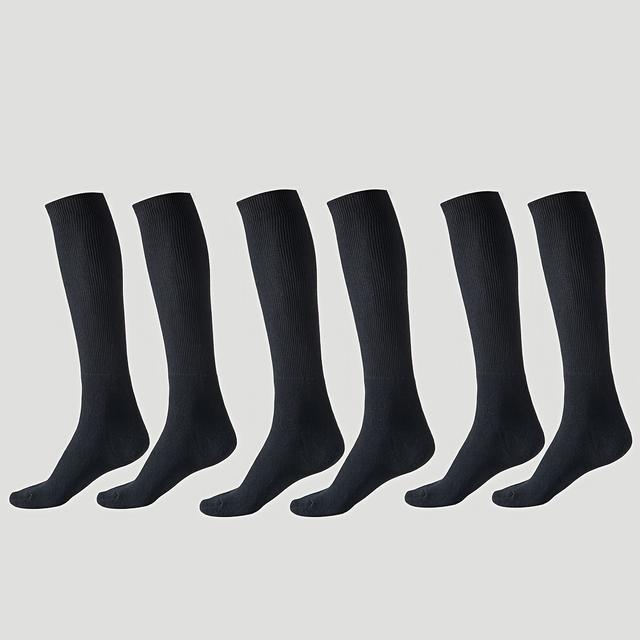 TEMU 2/3/4 Pairs Socks For - Non-binding, Loose-fit, Soft Cotton, Thick Cushion For , Wear, Business Casual Mid-calf Socks