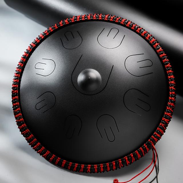 TEMU Hluru Handpan-Trommel 9 Noten 14 Zoll Tambor Yoga Musik Trommel Meditation Tamburin Anfänger Stahlzungentrommel Percussion Weihnachten Geburtstagsgeschenk.
