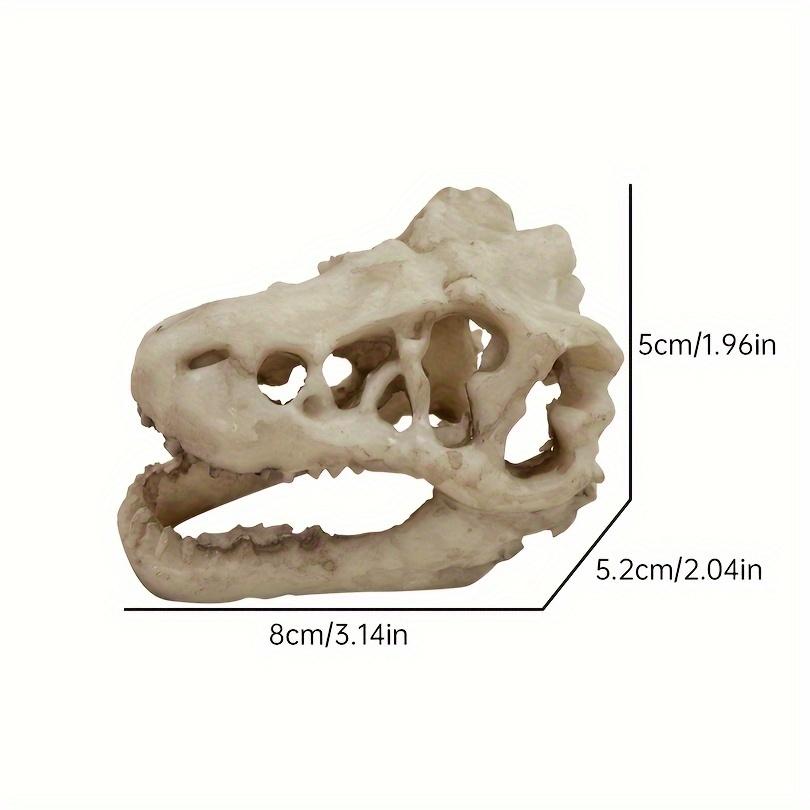 TEMU Starożytne Królestwo, Żywa Dekoracja Akwarium z Czaszką Dinozaura - Ozdoba z Żywicy z Naturalistycznymi Szczegółami, Idealna do Ukryć dla Gadów i Betta