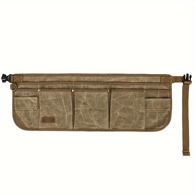 TEMU Heavy-duty Waxed Canvas Tool Waist Bag Belt With 13- Utility Apron - Belt-integrated Tool Holder For , Fabric For, Carpentry, Electricians, Outdoor (13- Organization)