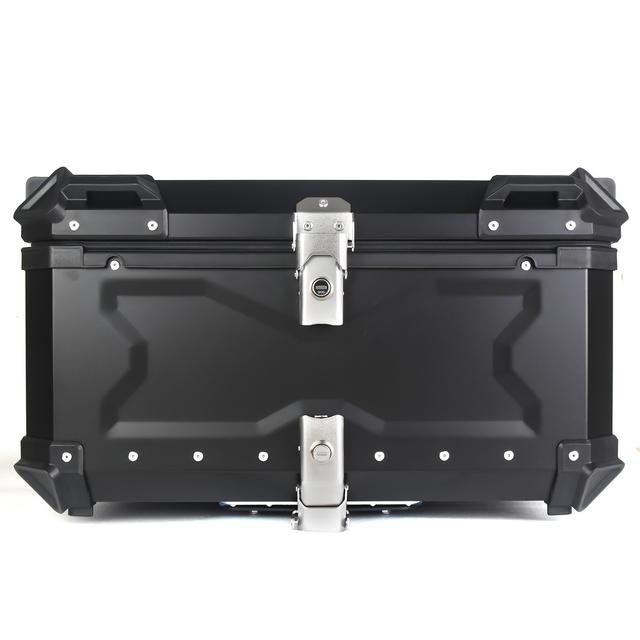 TEMU Schnellverschluss-Aufbewahrungsbox für Elektromotorräder, mit geprägtem X-Modell Aluminiumlegierung Heckklappen-Design in den Größen 45L, 55L, 65L und 80L
