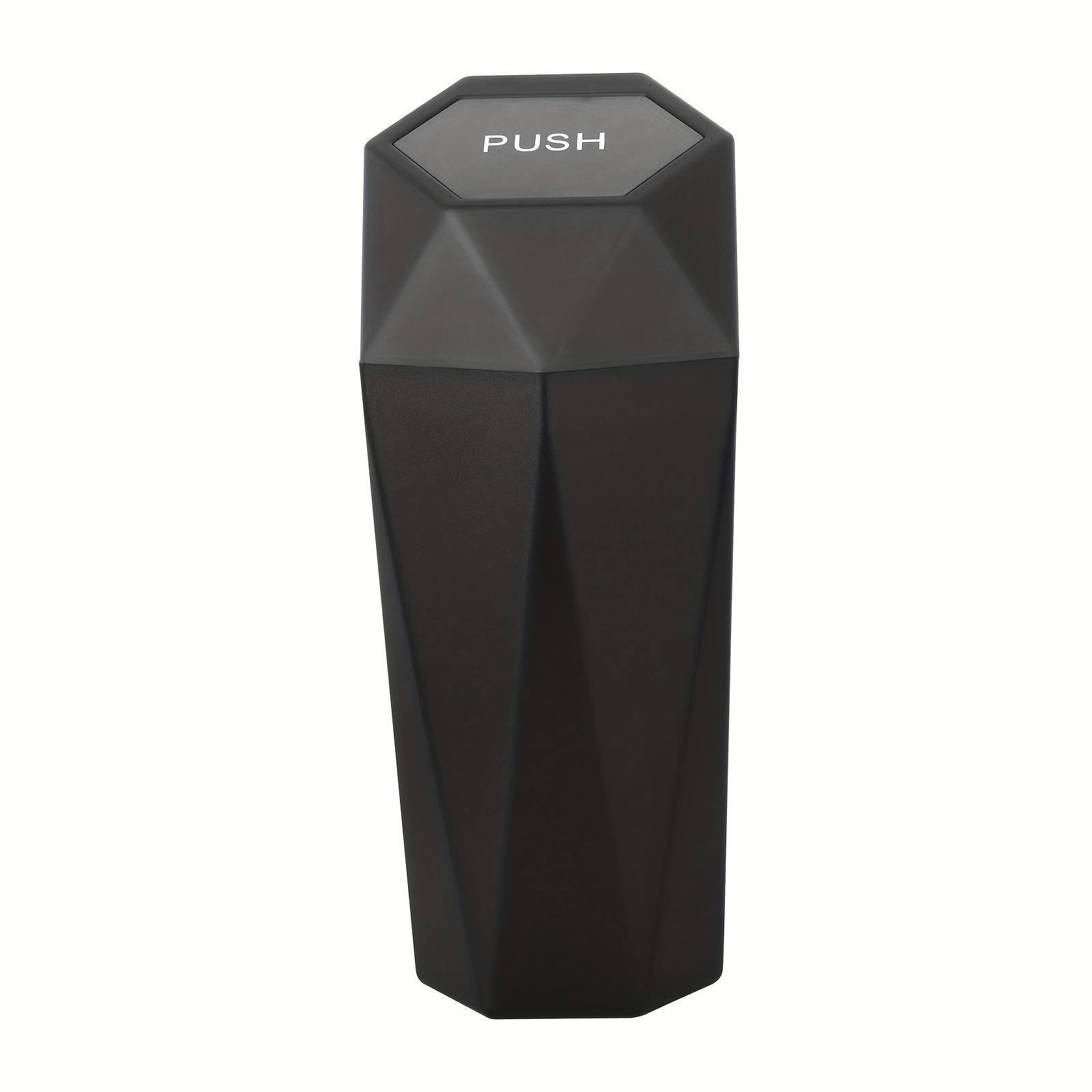 TEMU Car Trash Can With Lid Diamond Design Car Storage Bucket Mini Trash Can For Trucks