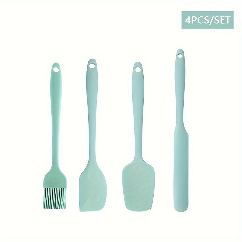 TEMU 4pcs/set Nordic Color Silicone Kitchenware Set Baking Supplies Scraper Oil Brush Long Shovel Macaron Color Baking Tools Cake Shovel Kitchen Gadgets
